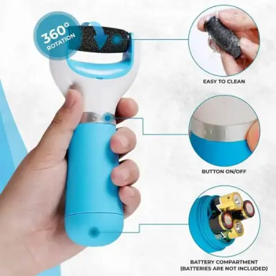 Rechargeable Pedicure Machine – Foot & Heel Care Device with 2 Roller Heads for Smooth, Soft Feet